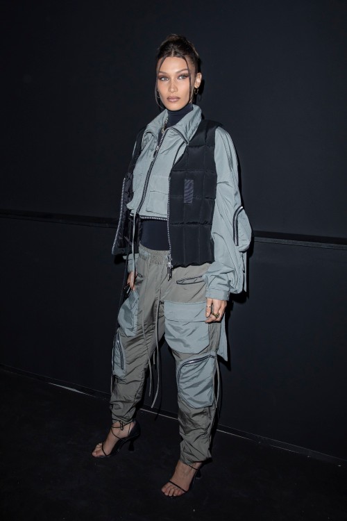 Bella Hadid attends the Tatras x Riott Hill Menswear Fall/Winter 2020-2021 show as part of Paris Fas