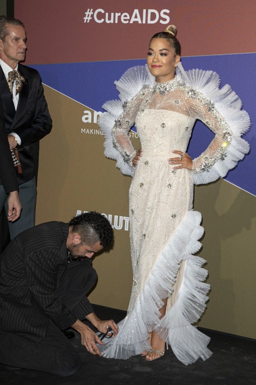 Rita Ora attends the AmFar Gala Nigth during Milan Fashion Week on September 21, 2019 in Milan, Ital