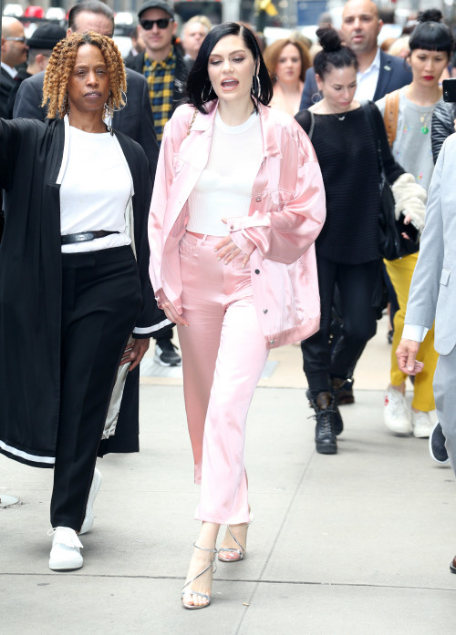 Jessie J and Common at 'Good Morning America' in New York.<P>Pictured: Jessie J<B>Ref: SPL1704059  2
